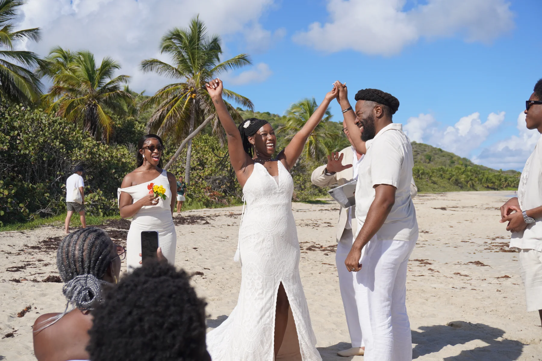 Celebrating after the ceremony