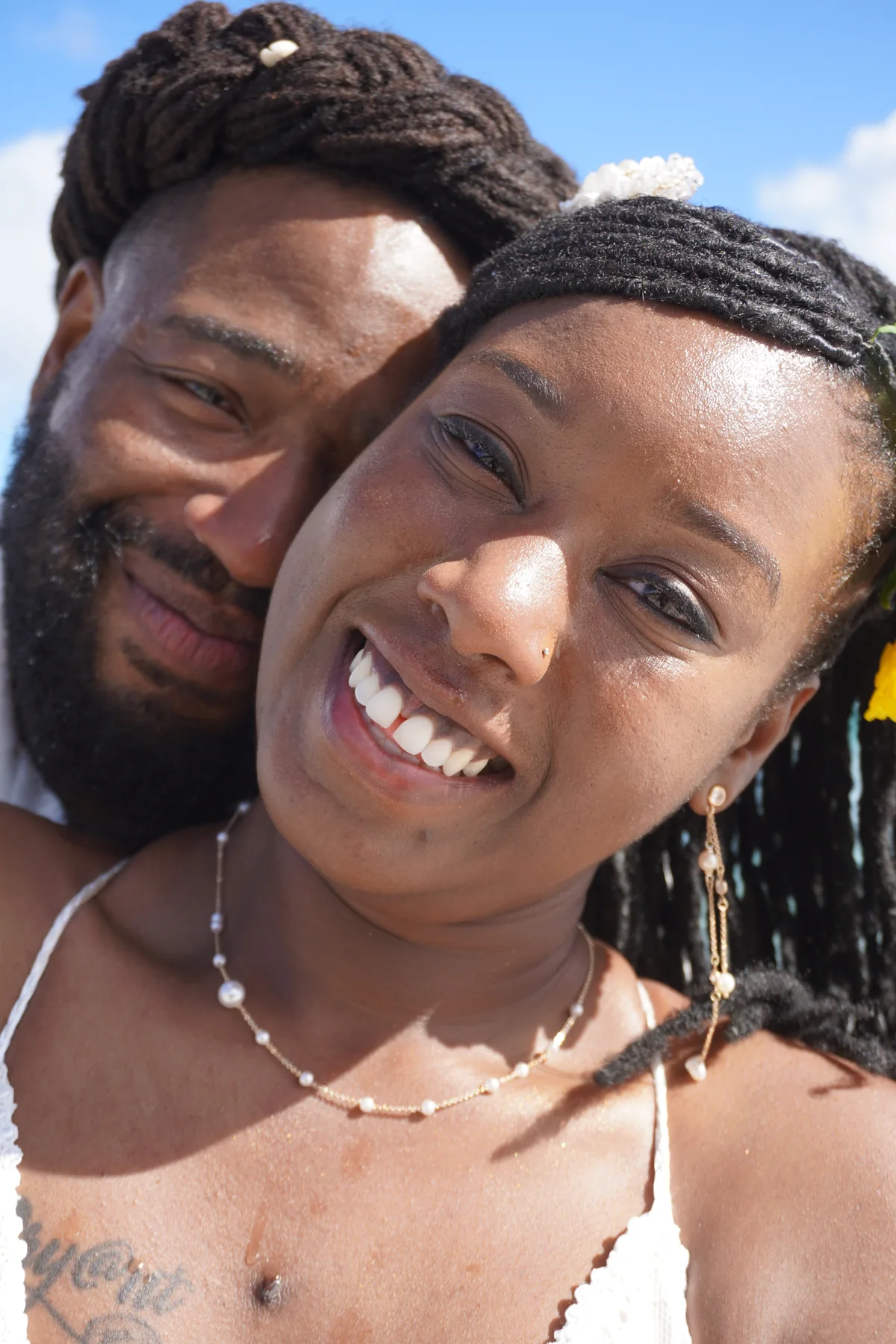 Close wedding portrait