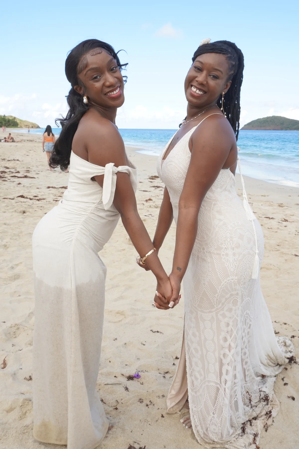 Bride with wedding guest