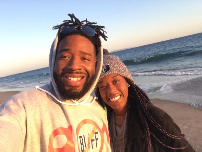 Bryant and Britney celebrating their first anniversary in Pensacola